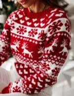 Christmas Elk Knitted Sweater