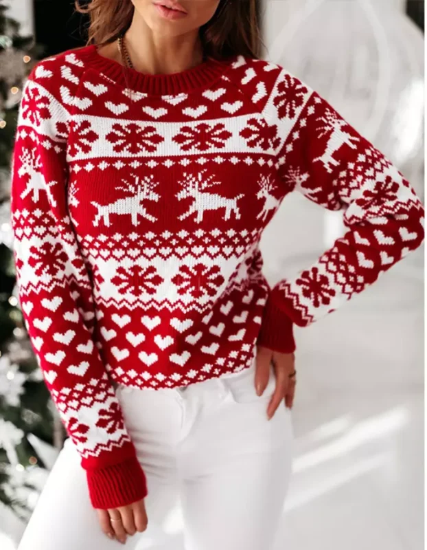 Christmas Elk Knitted Sweater