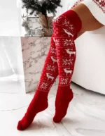 Christmas Stocking – Cozy Women’s Knitted Over-the-Knee Stockings